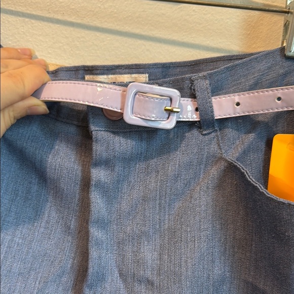 Esprit 9/10 belted y2k Blue Shorts High-Waisted Casual lightweight - Picture 3 of 5